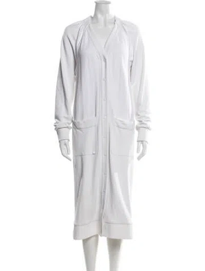 Pre-owned Tibi V-neck Long Dress In Neutral