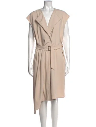 Pre-owned Tibi V-neck Midi Length Dress In Pink