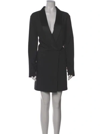 Pre-owned Tibi V-neck Mini Dress In Gray