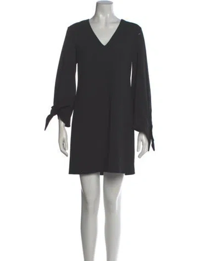 Pre-owned Tibi V-neck Mini Dress In Gray