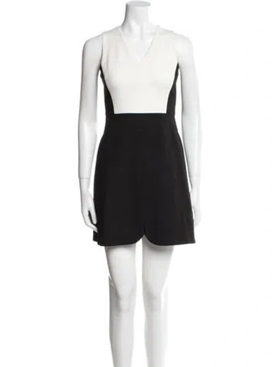 Pre-owned Tibi V-neck Mini Dress In Multi
