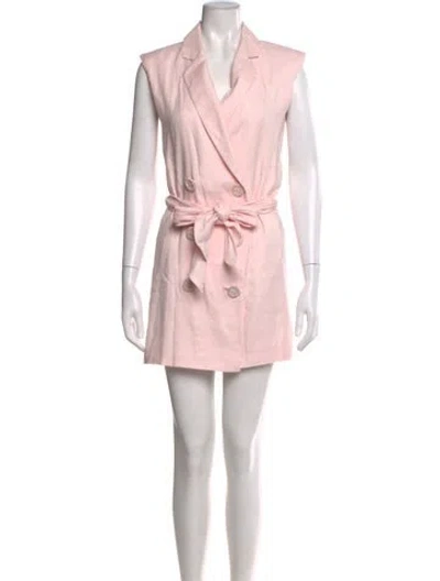 Pre-owned Tibi V-neck Mini Dress In Pink