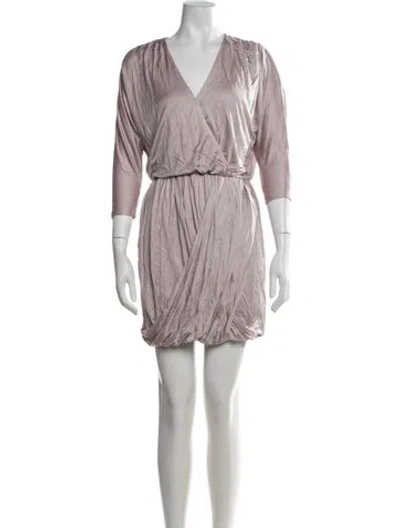 Pre-owned Tibi V-neck Mini Dress W/ Tags In Purple