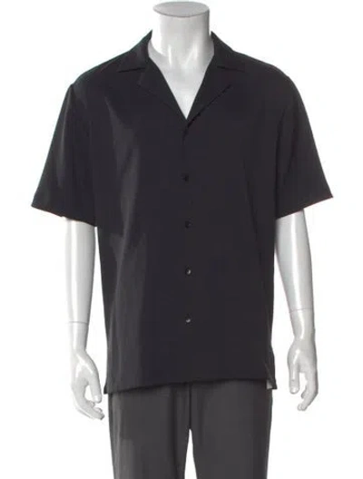 Pre-owned Tibi V-neck Short Sleeve Polo Shirt In Gray