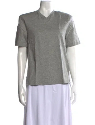 Pre-owned Tibi V-neck Short Sleeve T-shirt W/ Tags In Gray