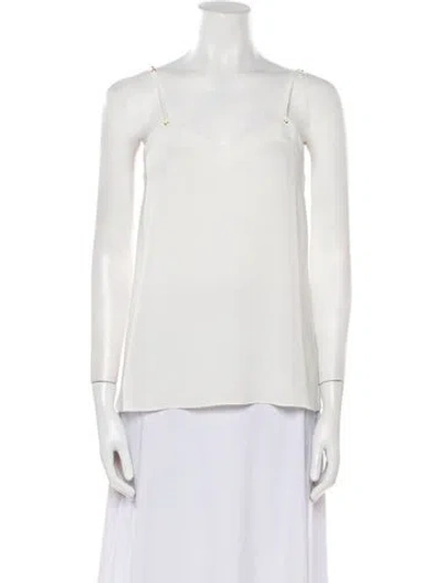 Pre-owned Tibi V-neck Sleeveless Blouse W/ Tags In Neutral