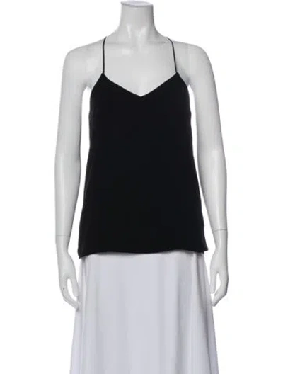 Pre-owned Tibi V-neck Sleeveless Top In Black