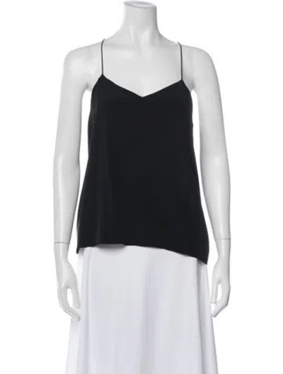Pre-owned Tibi V-neck Sleeveless Top In Black