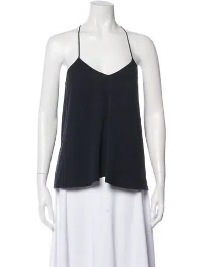 Pre-owned Tibi V-neck Sleeveless Top In Blue