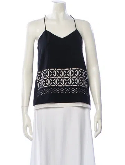 Pre-owned Tibi V-neck Sleeveless Top In Multi