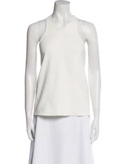 Pre-owned Tibi V-neck Sleeveless Top In Neutral