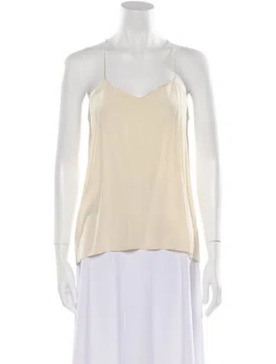 Pre-owned Tibi V-neck Sleeveless Top In Neutral