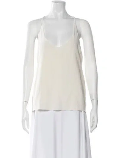Pre-owned Tibi V-neck Sleeveless Top In Neutral