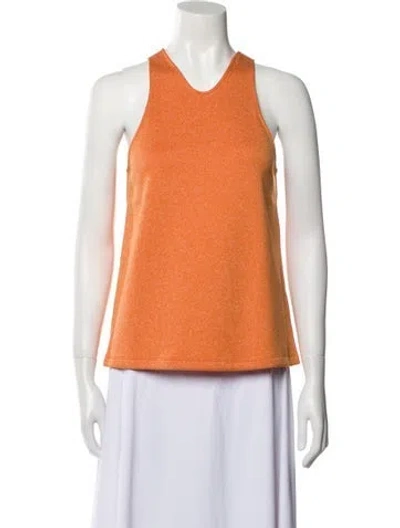 Pre-owned Tibi V-neck Sleeveless Top In Orange