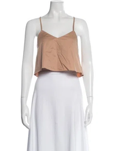 Pre-owned Tibi V-neck Sleeveless Top In Orange