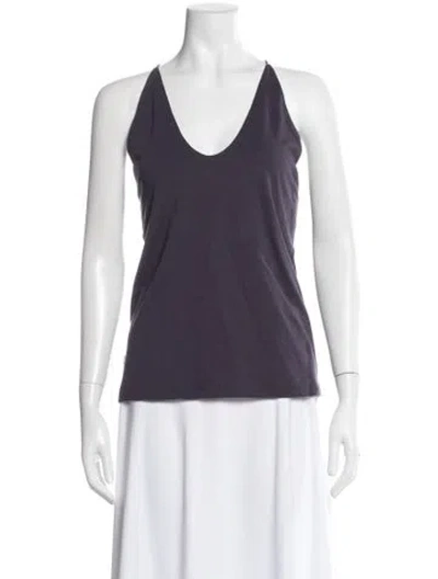 Pre-owned Tibi V-neck Sleeveless Top In Purple
