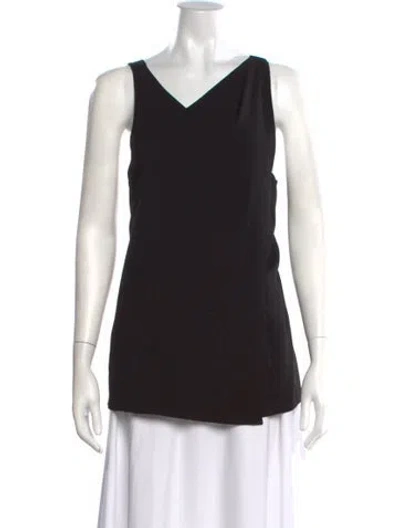 Pre-owned Tibi V-neck Sleeveless Top W/ Tags In Black