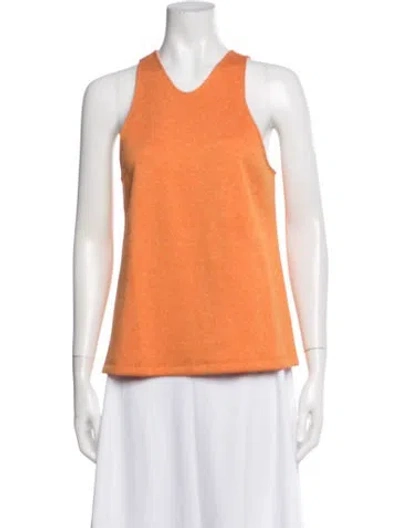 Pre-owned Tibi V-neck Sleeveless Top W/ Tags In Orange