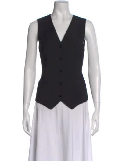 Pre-owned Tibi V-neck Sweater In Black