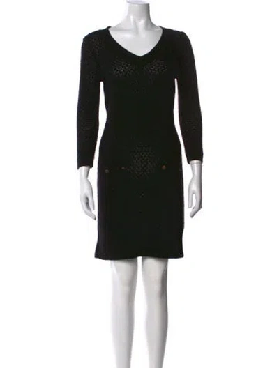 Pre-owned Tibi V-neck Sweater In Black