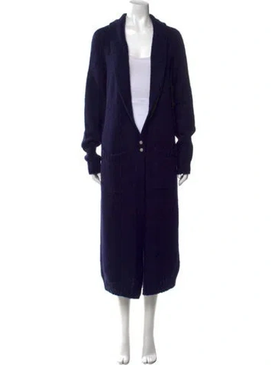 Pre-owned Tibi V-neck Sweater In Blue