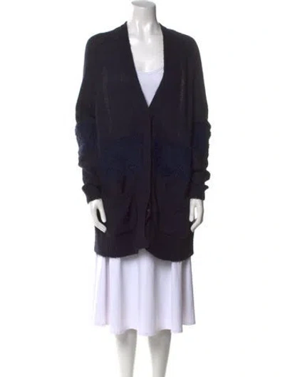 Pre-owned Tibi V-neck Sweater In Blue