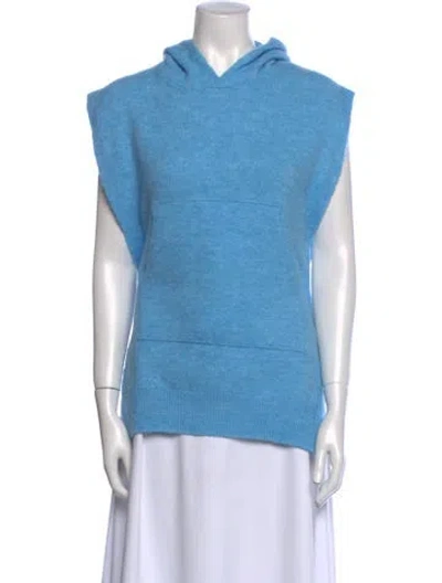 Pre-owned Tibi V-neck Sweater In Blue