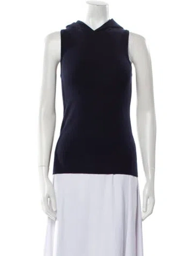 Pre-owned Tibi V-neck Sweater In Blue