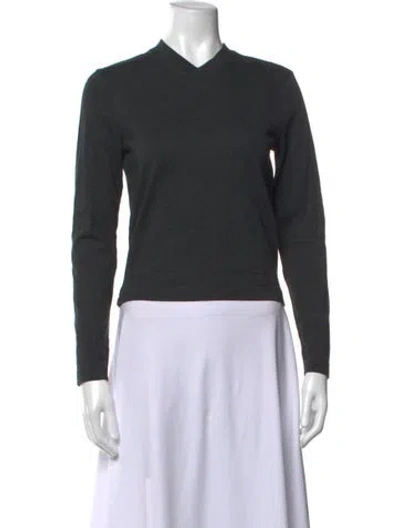 Pre-owned Tibi V-neck Sweater In Grey