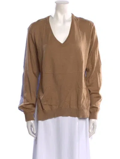 Pre-owned Tibi V-neck Sweater In Neutral