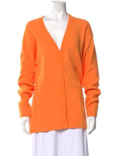 Pre-owned Tibi V-neck Sweater In Orange