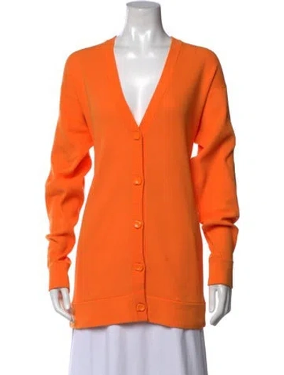 Pre-owned Tibi V-neck Sweater In Orange
