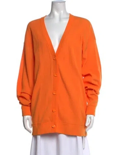 Pre-owned Tibi V-neck Sweater In Orange