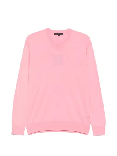Tibi V-neck Sweater In Pink