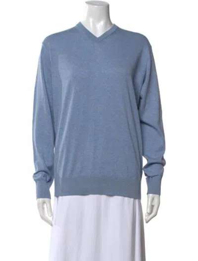 Pre-owned Tibi V-neck Sweater W/ Tags In Blue