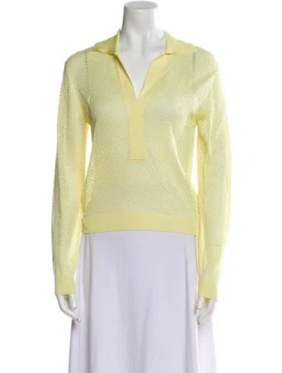Pre-owned Tibi V-neck Sweater In Yellow
