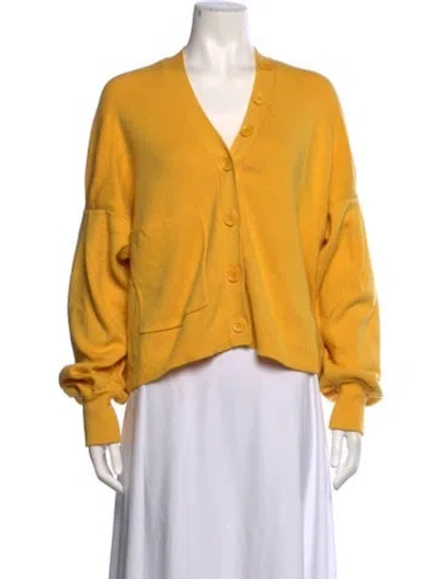 Pre-owned Tibi V-neck Sweater In Yellow