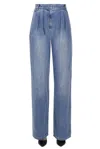 Tibi Wide Leg Jeans In Light Denim