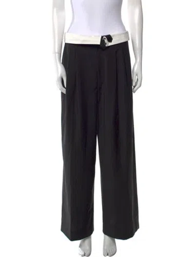 Pre-owned Tibi Wide Leg Pants In Black