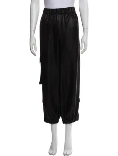 Pre-owned Tibi Wide Leg Pants In Black