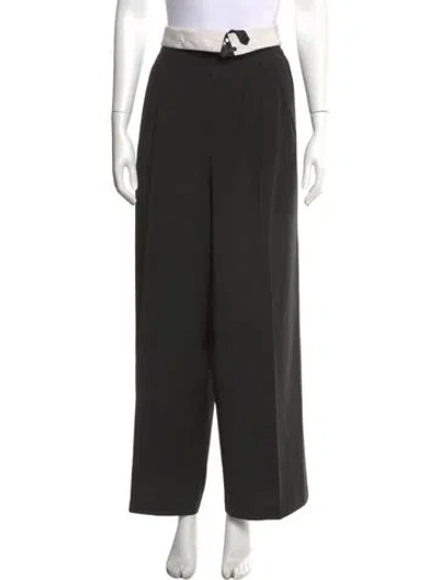 Pre-owned Tibi Wide Leg Pants In Black
