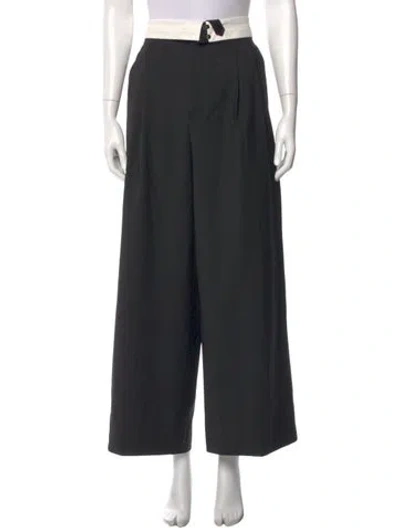 Pre-owned Tibi Wide Leg Pants In Black