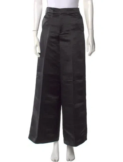 Pre-owned Tibi Wide Leg Pants In Black