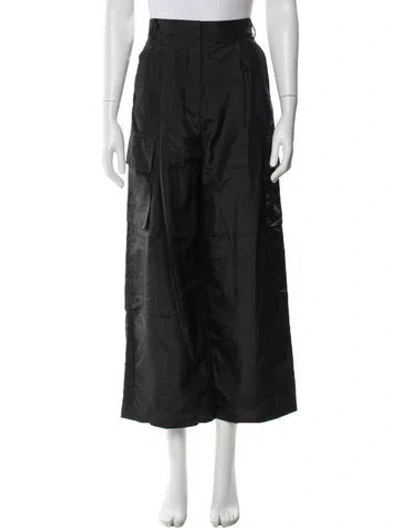Pre-owned Tibi Wide Leg Pants In Black