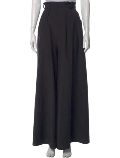 Pre-owned Tibi Wide Leg Pants In Black