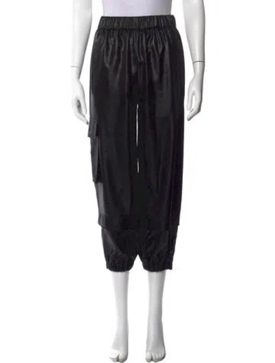 Pre-owned Tibi Wide Leg Pants In Black