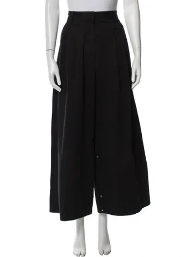 Pre-owned Tibi Wide Leg Pants In Black