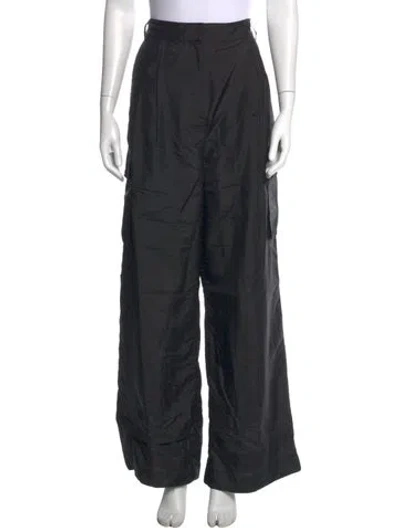 Pre-owned Tibi Wide Leg Pants In Black
