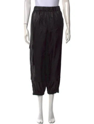 Pre-owned Tibi Wide Leg Pants In Black
