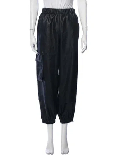 Pre-owned Tibi Wide Leg Pants In Black
